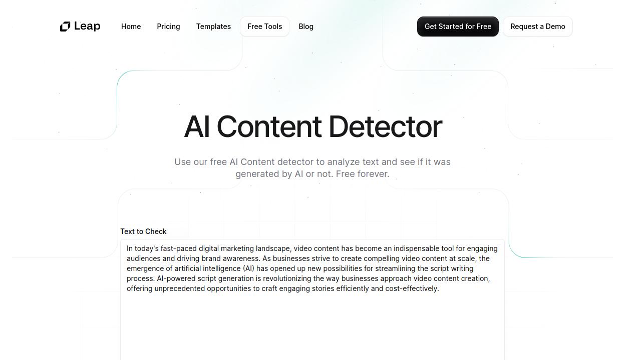 Leap AI Content Detector